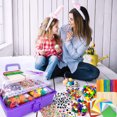 thumbnail image 5 of YOPTOP 1500 Pcs Art and Craft Supplies for Kids, Toddler DIY Craft Art Supply Set Included Pipe Cleaners, Pom Poms, Feather, Folding Storage Box,Purple, 5 of 5