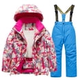 thumbnail image 1 of Hiiyo Kids Fleece Lined Ski Jacket & Pants Set Winter Snowboarding Winter Warm Snow Suits, 1 of 2