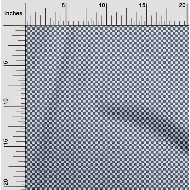oneOone Georgette Viscose Fabric Geometric Check Print Fabric By Yard 42 Inch Wide