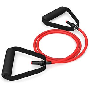 Fitness Resistance Bands, Gym Sport Band Workout Elastic Bands Expander Pull Rope Tubes Exercise Device For Home Yoga Pilates Red