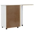 thumbnail image 4 of vidaXL Armoire Roulante avec Bureau Blanc Mousse Bois Massif Pin, 4 of 5