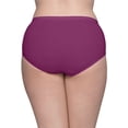 thumbnail image 4 of Fit for Me Womens Plus Comfort Covered Cotton Assorted Brief Underwear, 6 Pack,, 4 of 6