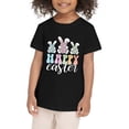 thumbnail image 4 of MIASHUI T-Shirt Graphique Lapin de Pâques pour Filles, Manches Courtes, Été, Noir, 6-7 Ans, 4 of 4