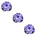 thumbnail image 3 of QualitChoice Artificial Lotus Replacement Simulation Outdoor Garden Park Pond Pool Photography Fake Water Flower Decor Blue 3PCS, 3 of 6