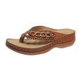 thumbnail image 2 of Jovati Pantoufles Décontractées de Plage pour Femmes, Sandales en PU à Bout Rond avec Talon Compensé, Accent Chaîne, Semelle Antidérapante, Doublure Respirante, Usage Intérieur Extérieur, 2 of 10