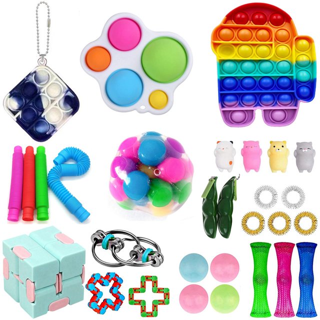Wangscanis Fidget Toys Set 28/30Pcs Anti-Anxiety Tools Stress Relief Toys