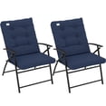 thumbnail image 1 of Outsunny Chaises Pliantes d'Extérieur, Ensemble de 2, Chaises de Camping Rembourrées, Bleu, 1 of 10