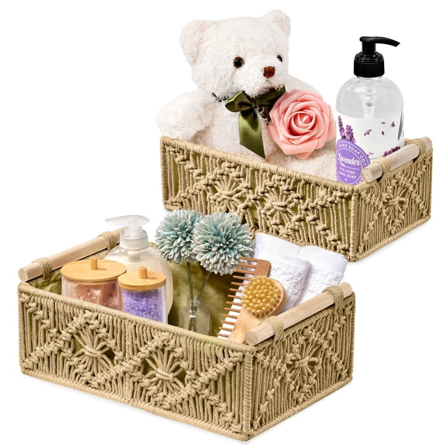 Sorbus Paniers de Rangement en Osier pour Chambre de Bébé, Chambre - Ensemble de 2