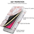 thumbnail image 2 of iPad PRO 12.9 Inch 2nd Gen [ Pro 12.9 2017 2 Gen ] A1670 A1671 MQDC2LL/A MQDD2LL/A MQDA2LL/A MP6H2LL/A MP6J2LL/A MP6G2LL/A MPL02LL/A MPL12LL/A MPKY2LL/A Smart Printed PC Cover - Marble Pink, 2 of 4