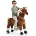 thumbnail image 1 of PonyCycle Ride-On Horse Toy for Kids, Plush Riding Pony with Sound & Hand Brake, Kid-Powered, Ages 7+, Brown, Ux524, 1 of 10