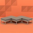 thumbnail image 4 of Compamia Ottoman Mykonos Taupe avec Tissu Acrylique Coussin Taupe, 4 of 5