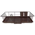 thumbnail image 5 of 3 Piece Rust-Resistant Vinyl Dish Drainer with Self-Draining Drip Tray, Brown, 5 of 5