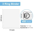 thumbnail image 4 of Comix Sturdy 2 inch 3 Ring View Binder, 2" Round Ring with 450-Sheet Capacity,6-Pack White 2mm-thick, 4 of 6