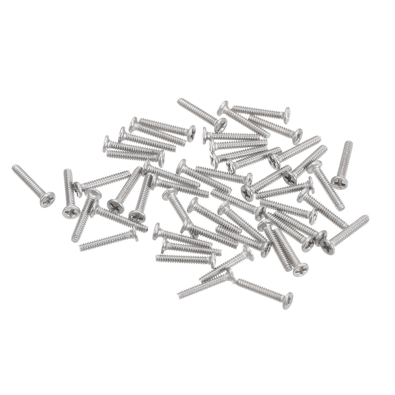 Unique Bargains M1x0.25x6mm Lot de 50 Vis Plates Rondes en Métal pour Machine à Entraînement Phillips