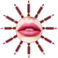 thumbnail image 2 of Ruiboury Rouge à Lèvres Mat Imperméable Antiadhésif Longue Tenue Traceur pour les Lèvres Maquillage Rouge à Lèvres, 2 of 6