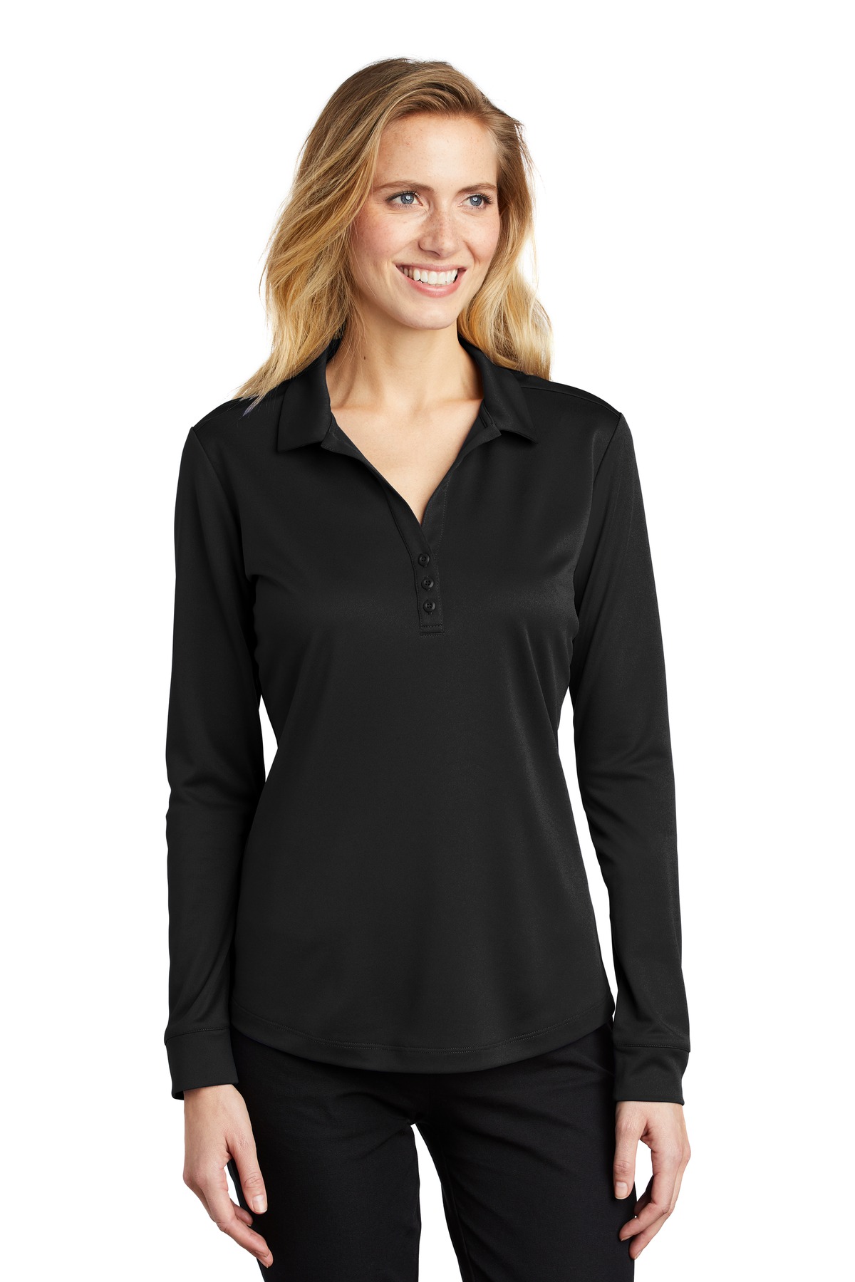 Port Authority Women's Silk Touch Performance Long Sleeve Polo - L540LS