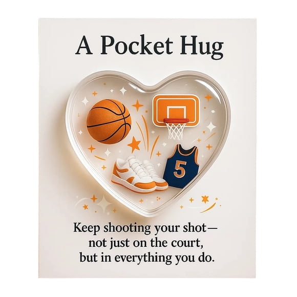 3Pcs Sports Themed Pocket Decor! CQCYD Sports Decor, Heart Sport Themed Collection, Golf Basketball Baseball Pocket Decorations, Gift for Athletes Fans, Acrylic Wall Art for Home Office Gym