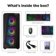 thumbnail image 5 of AQVIN AQ30 Gaming PC | NVIDIA GeForce RTX 3050 GDDR6 6GB | Intel Core i7 CPU | 1TB NVMe SSD Storage | 16GB DDR4 RAM | Windows 11 Pro | RGB Gaming Keyboard Mouse | Built-in WIFI - Black, 5 of 5