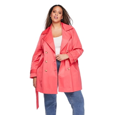 Lane Bryant Women's Plus Long Trench Coat