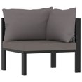 thumbnail image 1 of vidaXL Sofa Sectionnel d'Angle avec Accoudoir Gauche en Résine Tressée Anthracite, 1 of 8
