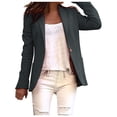 thumbnail image 1 of Pompotops Ensemble Veste Ajustée à Manches Longues pour Femmes, Mode Décontractée, Couleur Unie, 1 of 5