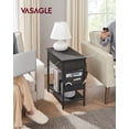 thumbnail image 2 of VASAGLE Side Table with USB Ports & Power Outlets, Flip Top End Table with Charging Station, Ebonized Oak Finish and Black, 2 of 6