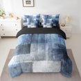 thumbnail image 2 of YST Navy Blue Grey Gradient 7-Piece Comforter Set, Twin, 2 of 4