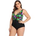 thumbnail image 3 of Beach Party Women's Plus Size Slimming Surplice One Piece Swimsuit, 3 of 7