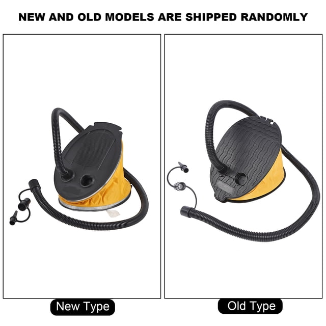 Swimming Pump, Swimming Foot Pump, Swimming Foot Pump, Portable Air Pump, Black + Yellow High Volume Swimming Rings