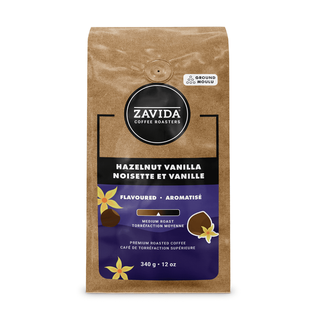 Zavida Café Moulu Noisette Vanille 340g.