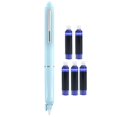 thumbnail image 4 of Pen Retractable: 0.38mm Blue& Transparent Barrel Includes 5 Refillable Ink Cartridges Clictek Medium Nib Transparent Barrel For Smooth Writing No Leaking（11.5ml）, 4 of 9