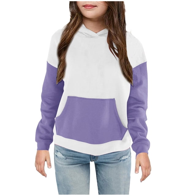 Offres Chandail à Col Rond pour Bébés Garçons Chemise pour Enfants T-Shirt à Manches Longues à Motif T-Shirt Imprimé Col Rond Hauts Courts Garçons et Filles Chandail à Capuchon Filles T-Shirts à Manches Longues Violets 5T
