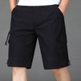 thumbnail image 3 of QATAINLAV Short Cargo pour Hommes Taille Extensible Short de Randonnée Pantalon Court Léger Multi-Poches Golf Pêche Travail Short Noir TG Ropa de Verano Para Mujer, 3 of 6