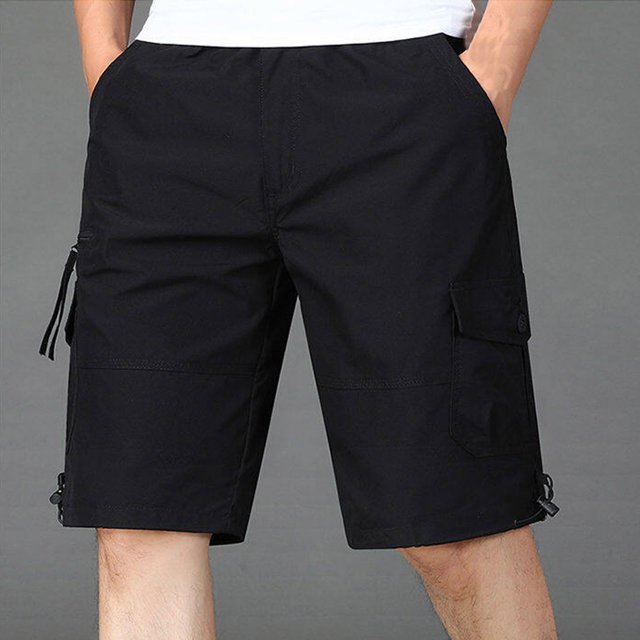 Styesk Shorts pour Hommes Mode Décontractée Confortable Poche Solide Taille à Cordon Short Régulier