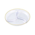 thumbnail image 2 of Fruit Tray with Divider under $5! CQCYD 3-Compartment Fruit Tray with Dividers, Modern Snack Serving Platter for Living Room, Coffee Table Candy Melon Tray, Plastic Refreshment Serving Dish, 2 of 6