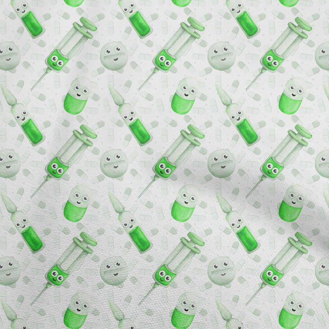 oneOone Tissu Polyester Lycra Vert Ciseaux Matériel de Robe Tissu Imprimé Tissu au Mètre 56 Pouces de Large