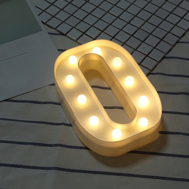 Birdeem Alphabet Led Letter Lights Light Up White Plastic Letters Standing Hanging A-M &