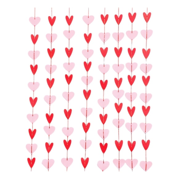 B 80 Pcs Drapeau de la Saint-Valentin Bannière Suspendue en Tissu Non Tissé en Forme de Cœur pour Décoration Murale de Fête à la Maison