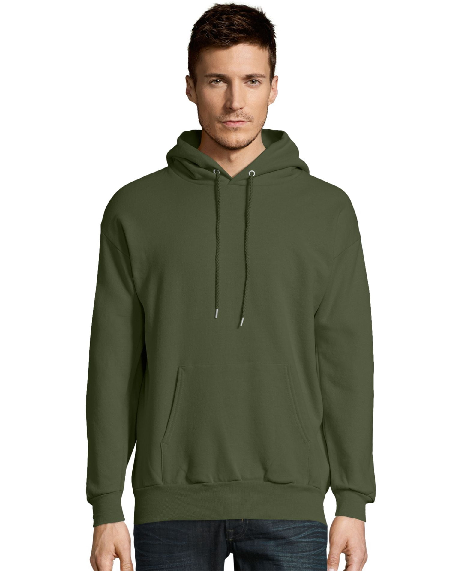 Hanes Mens ComfortBlend EcoSmart Pullover Hoodie Sweatshirt, 5XL, Fatigue Green
