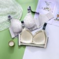 thumbnail image 5 of B91xZ Adjustable Strap Triangle Bra Plus Size Pure Comfort Seamless Bralette,Gray 34C, 5 of 5