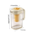 thumbnail image 3 of Wzzjkit Glass Pitcher, Clear Water Pitcher with Lid, Fridge Jug, Shatterproof, Great for Iced Tea, Sangrias, Lemonade, Milk, Large Capacity Tea Pitcher, 3 of 6