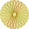 thumbnail image 1 of Ahgly Company Tapis Rond Lavable en Machine Intérieur Transitionnel Jaune, 6 Pieds Rond, 1 of 7