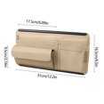 thumbnail image 3 of Beige Car Windshield Sunshade Glasses Storage Organizer With Leather Card Holder And Receipt Clip Multifunctional Car Accessory 12.20 X 6.69 Inches 0.53 Lbs, 3 of 6