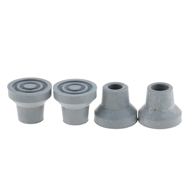 lionlar 4 Antislid Crutch Ferrules Rubber End Cane Replacement Tips Inside Diameter 13mm Gray