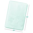 thumbnail image 3 of 1 Large Clara Clark Bath Mat Bathroom Rug - Absorbent Memory Foam Bath Rugs - Non-Slip, Thick, Cozy Velvet Feel Microfiber Bathrug, Plush Shower, Toilet- Floor Bathmats Carpet - Aqua - 20"x32", 3 of 6