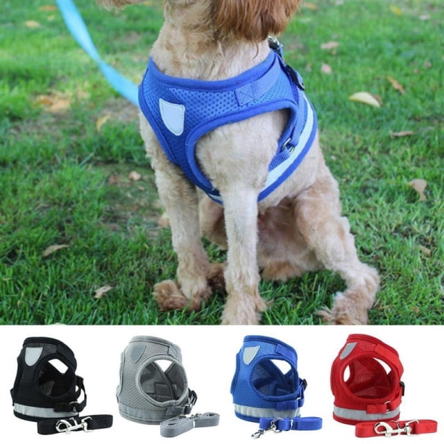 Christmas Decorations Clearance Reflective Safety Pet Dog Harness And Leash Set For Small Medium Dogs Cat,Black M