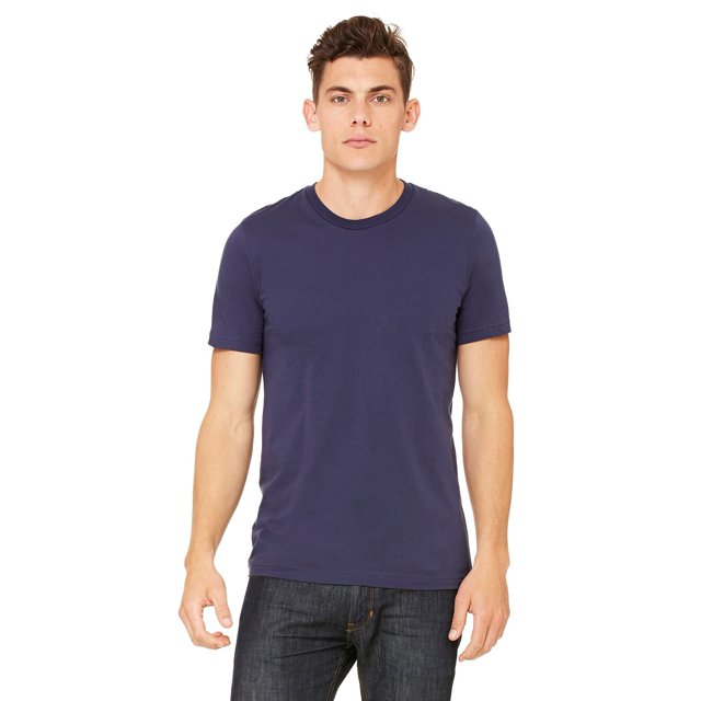 The Bella + Canvas T-Shirt Unisexe en Jersey à Manches Courtes - Bleu Marine - 2TG
