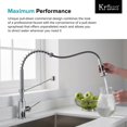 thumbnail image 4 of Kraus Bolden 18" Commercial Single Handle Kitchen Faucet w/ Pull Down Sprayhead, 4 of 12