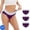 Purple, variant on Cameland 3PC Women's Large Size Seamless Cotton Panties Hip Lifting Daily Briefs Underpants