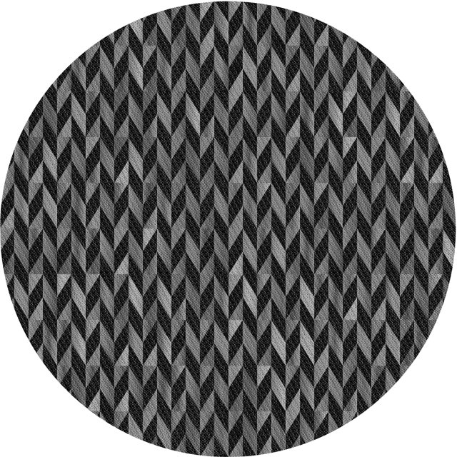 Ahgly Company Tapis Rond Lavable en Machine Intérieur Transitionnel Gris Platine, 5 Pieds Rond